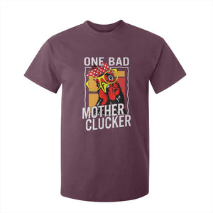 Funny One Bad Mother Clucker T Shirt For Kid Chicken Hen Mother's Day TS11 Maroon Print Your Wear