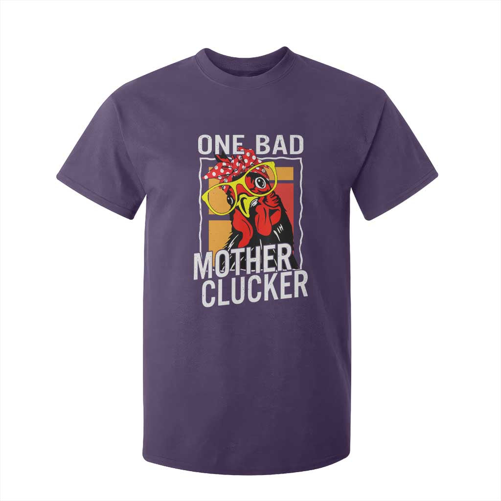 Funny One Bad Mother Clucker T Shirt For Kid Chicken Hen Mother's Day TS11 Purple Print Your Wear