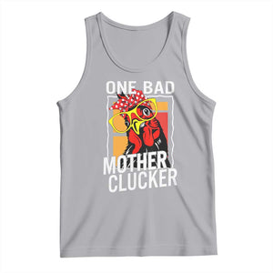 Funny One Bad Mother Clucker Tank Top Chicken Hen Mother's Day TS11 Athletic Heather Print Your Wear
