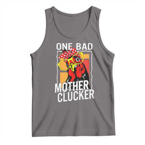 Funny One Bad Mother Clucker Tank Top Chicken Hen Mother's Day TS11 Deep Heather Print Your Wear