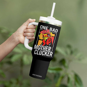 Funny One Bad Mother Clucker Tumbler With Handle Chicken Hen Mother's Day TS11 Print Your Wear