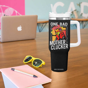 Funny One Bad Mother Clucker Tumbler With Handle Chicken Hen Mother's Day TS11 Print Your Wear