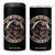 Funny One Badass Bonus Dad 4 in 1 Can Cooler Tumbler Awesome Step Dad Fathers Day American Flag Skull TS11 One Size: 16 oz Black Print Your Wear