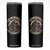 Funny One Badass Bonus Dad Skinny Tumbler Awesome Step Dad Fathers Day American Flag Skull TS11 Black Print Your Wear