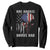 Funny One Badass Bonus Dad Sweatshirt Step Dad Fathers Day 4th Of July American Flag Skull TS11 Black Print Your Wear