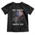 Funny One Badass Bonus Dad Toddler T Shirt Step Dad Fathers Day 4th Of July American Flag Skull TS11 Black Print Your Wear