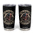 Funny One Badass Bonus Dad Tumbler Cup Awesome Step Dad Fathers Day American Flag Skull TS11 Black Print Your Wear