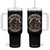 Funny One Badass Bonus Dad Tumbler With Handle Awesome Step Dad Fathers Day American Flag Skull TS11 One Size: 40 oz Black Print Your Wear