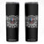 Funny One Badass Bonus Stepdad Skinny Tumbler Bonus Dad Fathers Day American Flag Skull TS11 Black Print Your Wear