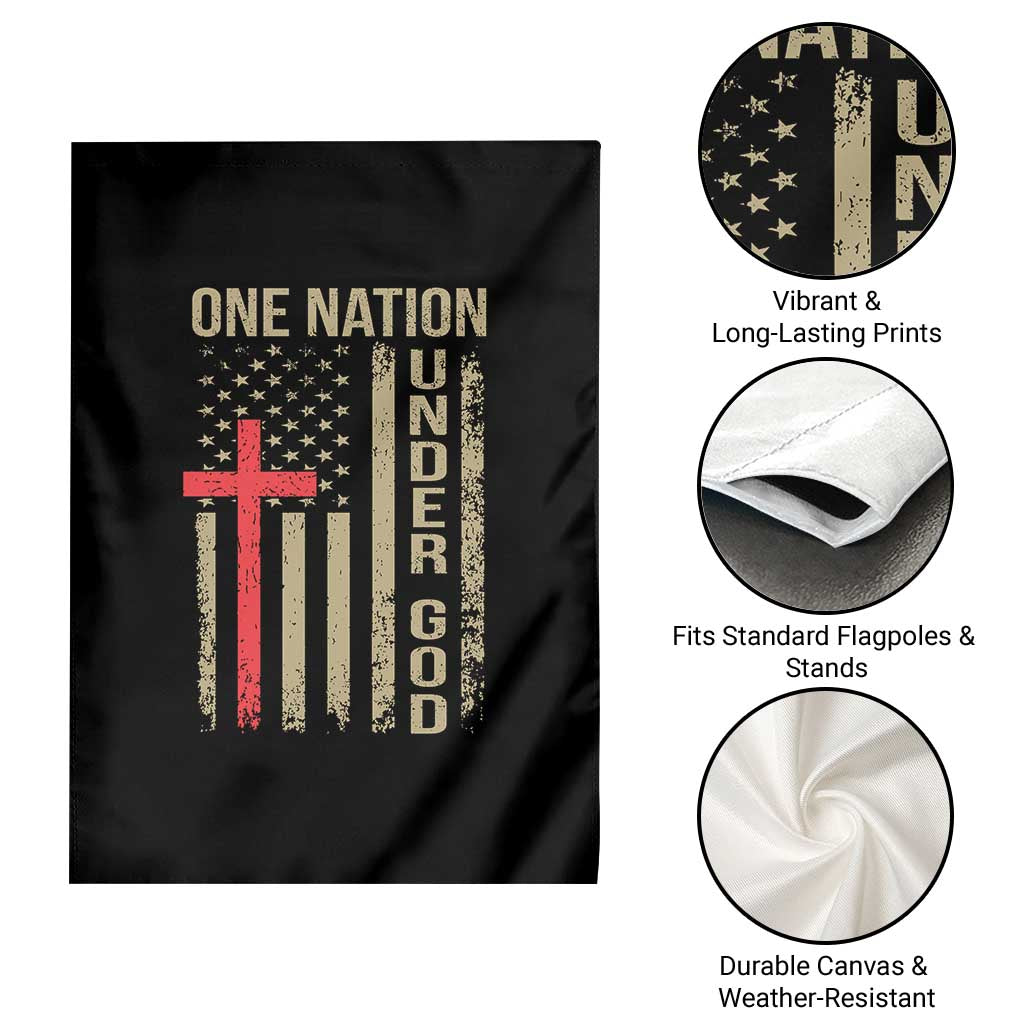 Funny One Nation Under God Garden Flag 4th Of July Patriotic Christian American Flag TS11 Print Your Wear