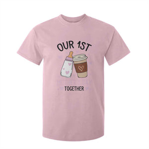 Funny Our First Mother's Day Together T Shirt For Kid Mom And Baby Matching TS11 Light Pink Print Your Wear