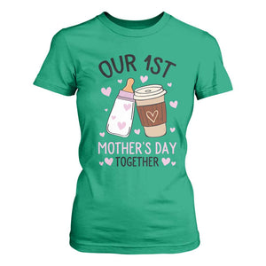 Funny Our First Mother's Day Together T Shirt For Women Mom And Baby Matching TS11 Irish Green Print Your Wear