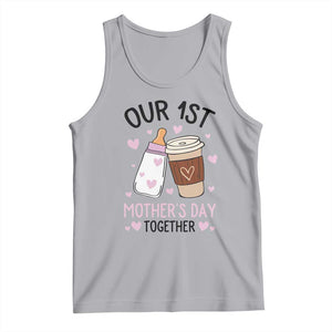 Funny Our First Mother's Day Together Tank Top Mom And Baby Matching TS11 Athletic Heather Print Your Wear