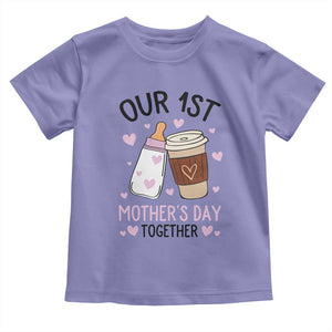 Funny Our First Mother's Day Together Toddler T Shirt Mom And Baby Matching TS11 Violet Print Your Wear