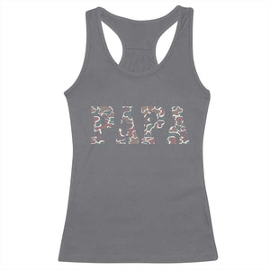 Funny Papa Hunting Racerback Tank Top Deer Hunter Father's Day Camouflage Flag TS11 Charcoal Print Your Wear