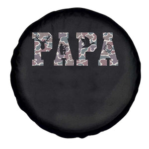 Funny Papa Hunting Spare Tire Cover Deer Hunter Father's Day Camouflage Flag TS11 Print Your Wear