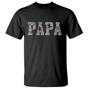 Funny Papa Hunting T Shirt Deer Hunter Father's Day Camouflage Flag TS11 Black Print Your Wear