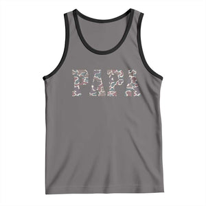 Funny Papa Hunting Tank Top Deer Hunter Father's Day Camouflage Flag TS11 Deep Heather Black Print Your Wear