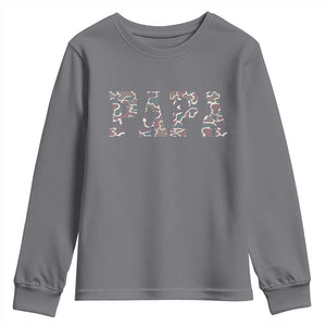 Funny Papa Hunting Youth Sweatshirt Deer Hunter Father's Day Camouflage Flag TS11 Charcoal Print Your Wear