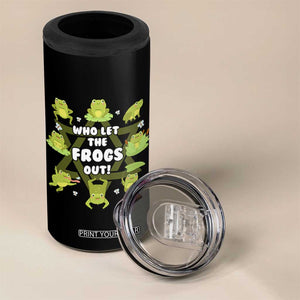 Funny Passover 4 in 1 Can Cooler Tumbler Who Let the Frogs Out Jewish Seder Fami TS02 Print Your Wear