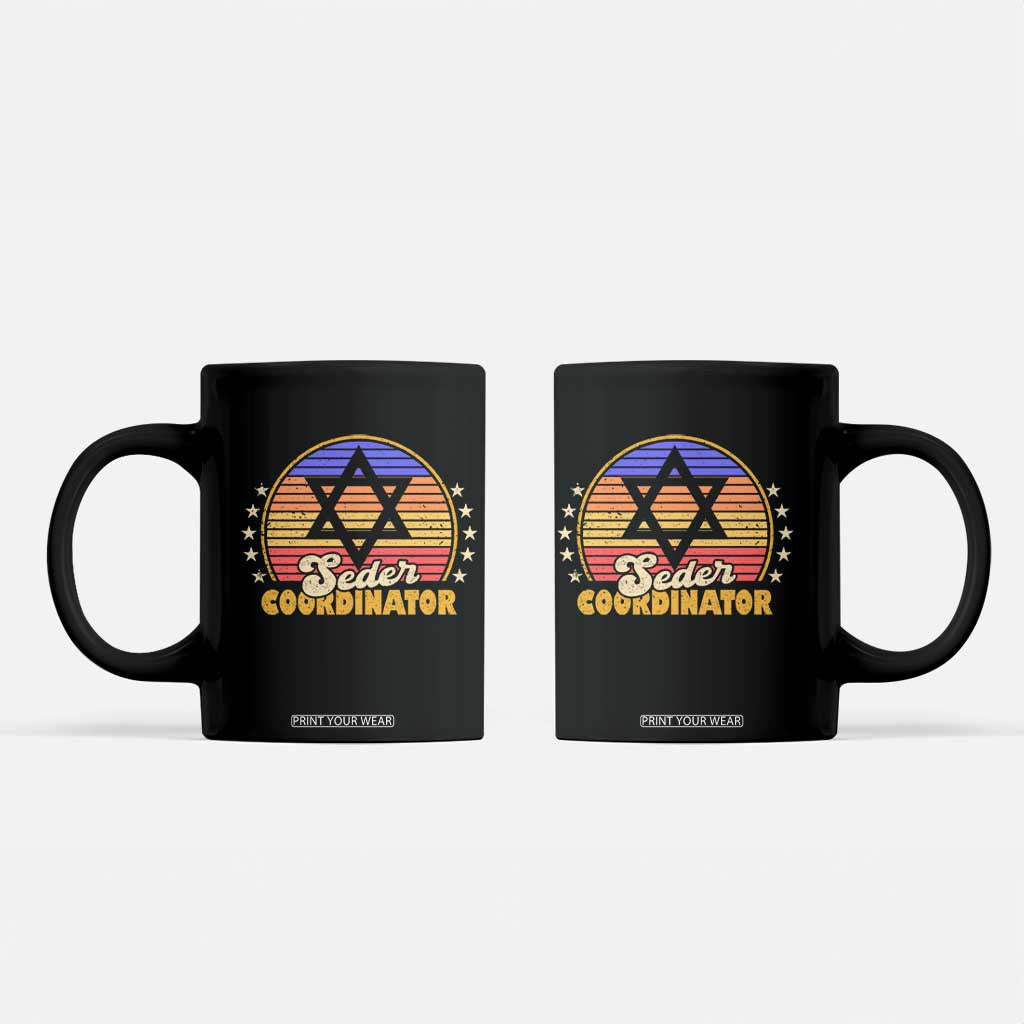 Funny Passover Coffee Mug Seder Coordinator Jewish Passover Leader TS02 Black Print Your Wear