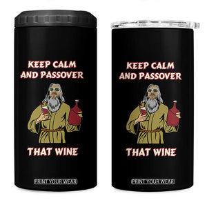 Funny Passover Drinking 4 in 1 Can Cooler Tumbler Keep Calm And Passover That Wine Jewish TS02 One Size: 16 oz Black Print Your Wear