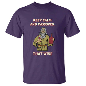 Funny Passover Drinking T Shirt Keep Calm And Passover That Wine Jewish TS02 Purple Print Your Wear