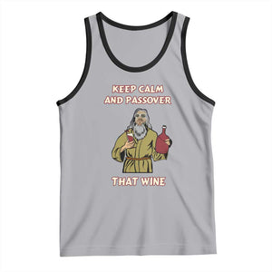Funny Passover Drinking Tank Top Keep Calm And Passover That Wine Jewish TS02 Athletic Heather Black Print Your Wear