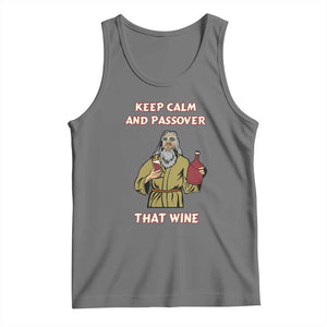 Funny Passover Drinking Tank Top Keep Calm And Passover That Wine Jewish TS02 Black Heather Print Your Wear