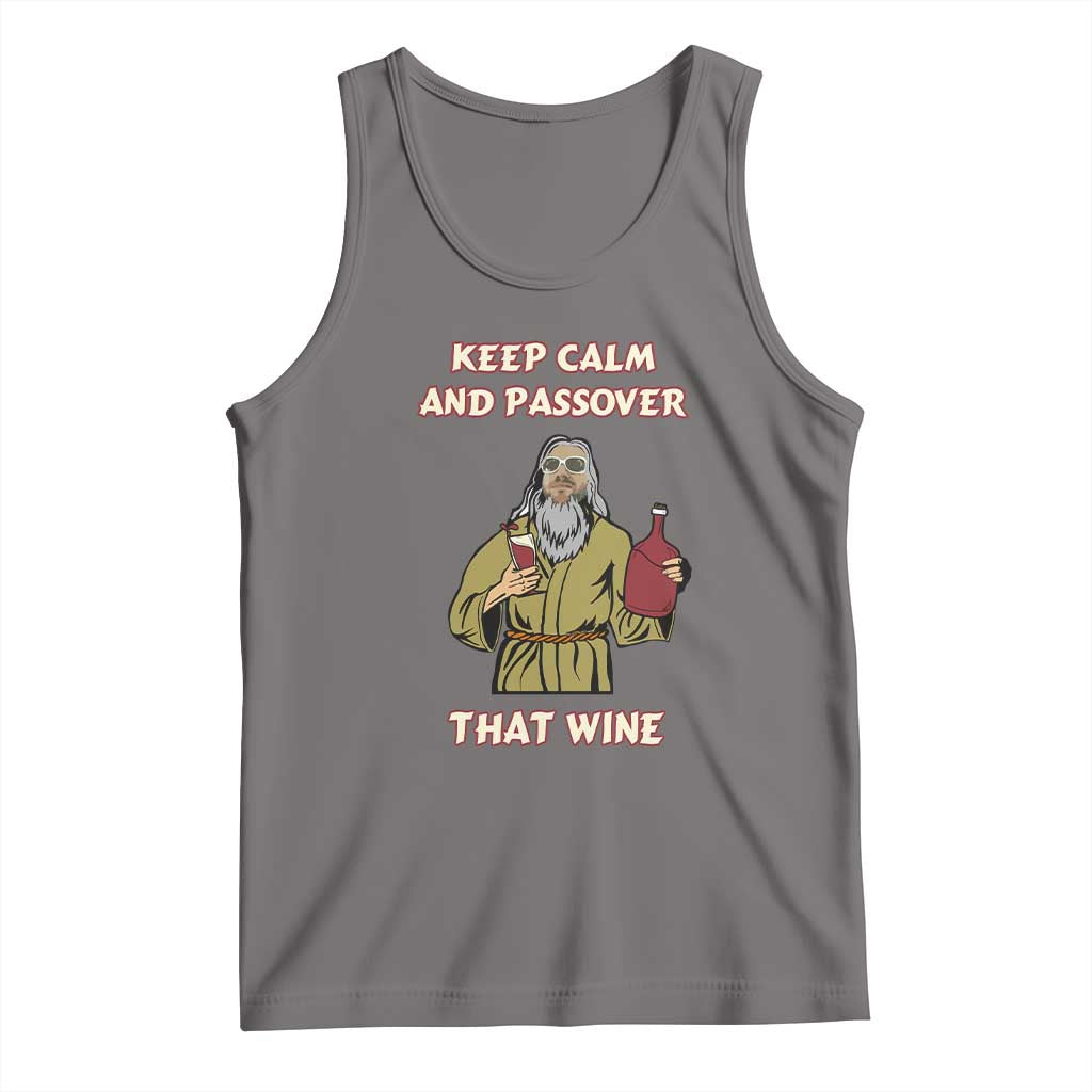 Funny Passover Drinking Tank Top Keep Calm And Passover That Wine Jewish TS02 Deep Heather Print Your Wear