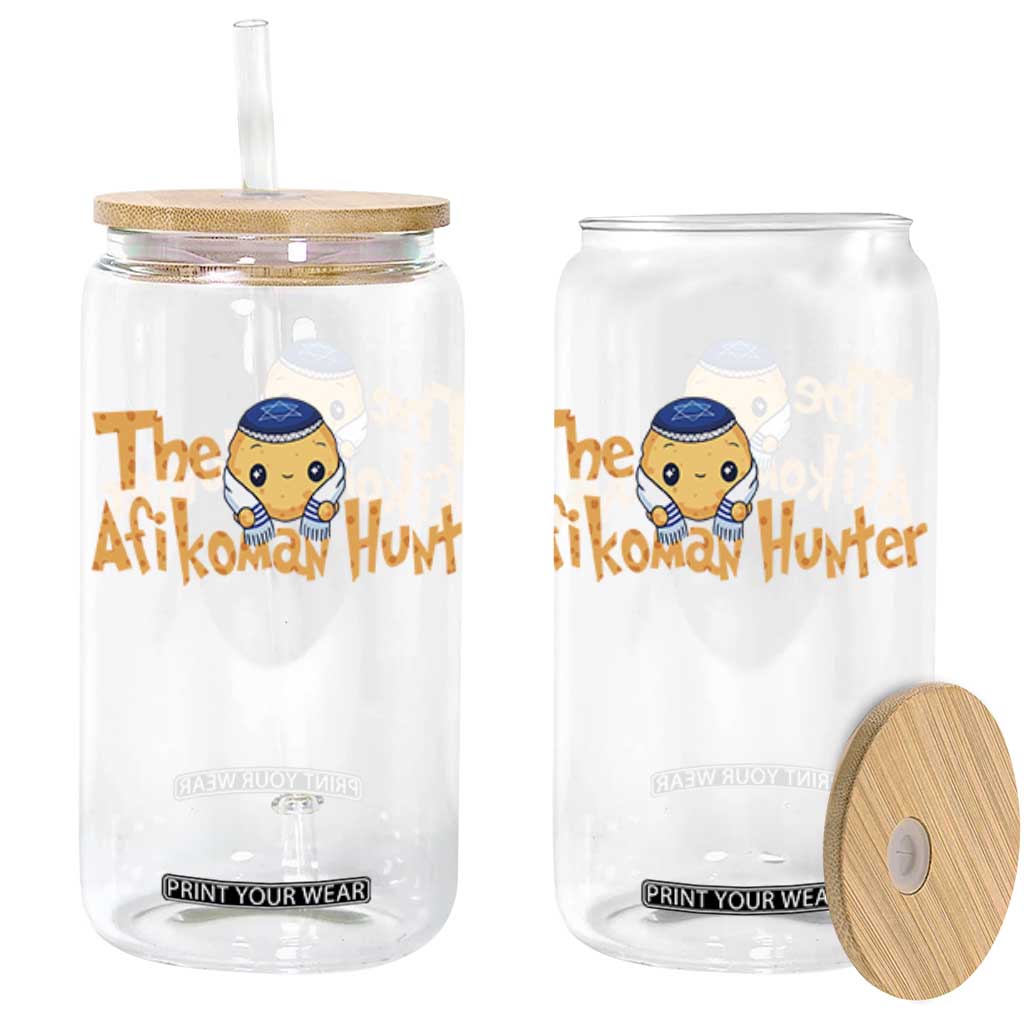 Funny Passover Glass Can Afikoman Hunter Jewish Family Seder Matzah TS02 Black Print Your Wear