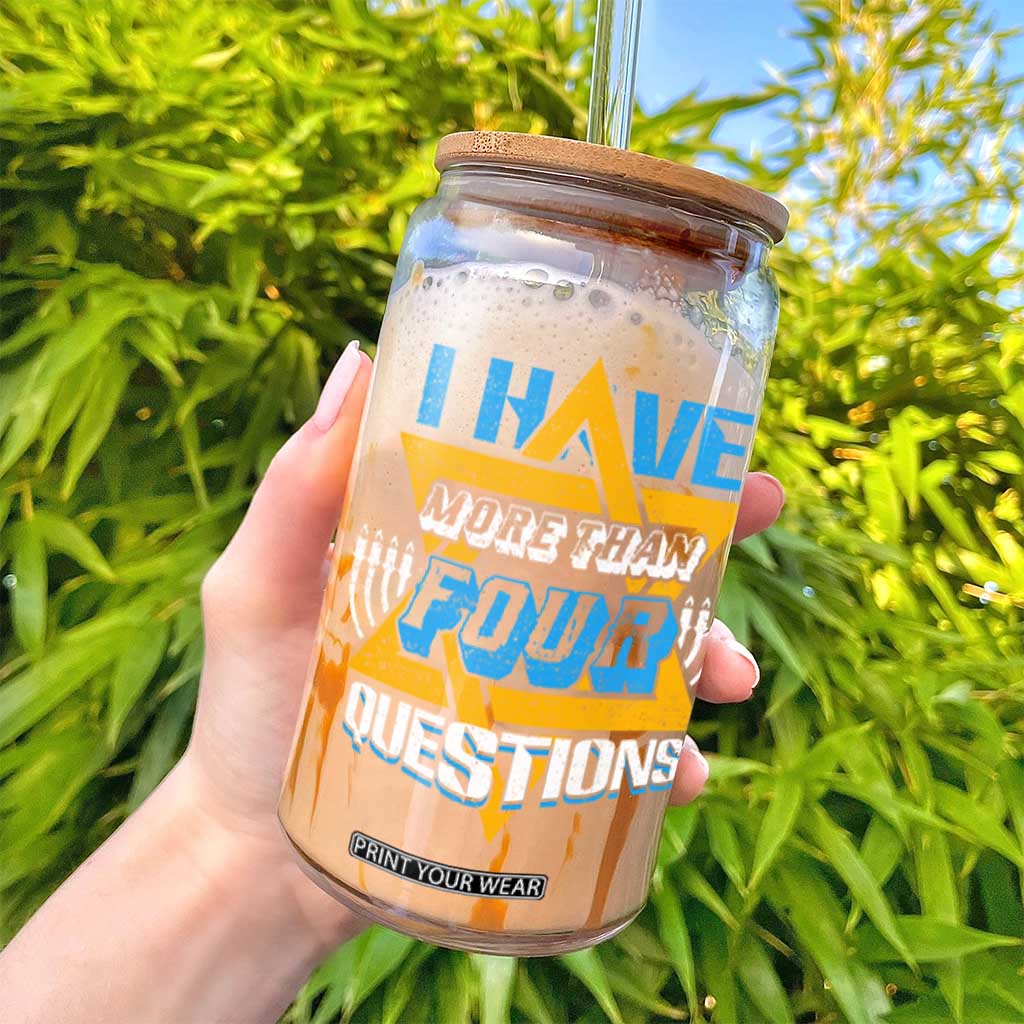 Funny Passover Glass Can Funny I Have More Than Four Questions Passover Kids TS02 Print Your Wear
