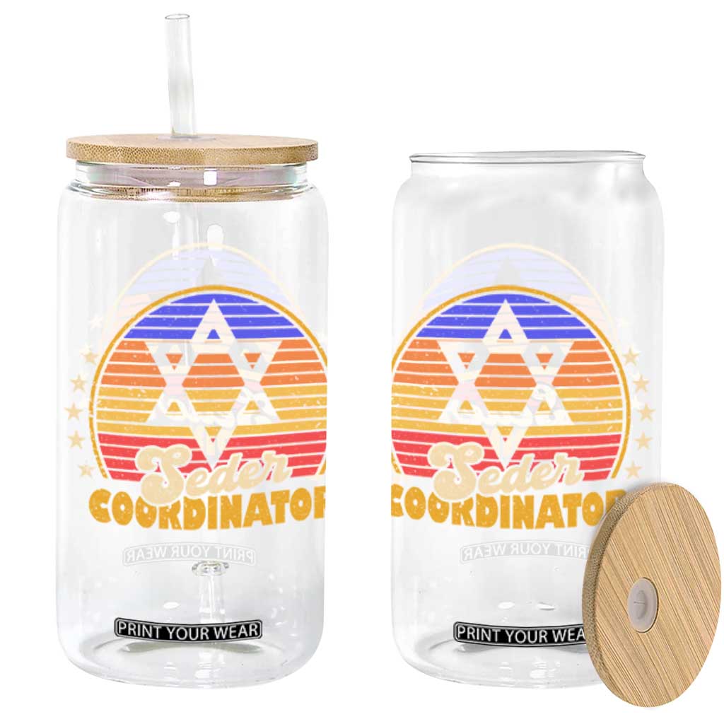Funny Passover Glass Can Seder Coordinator Jewish Passover Leader TS02 Black Print Your Wear