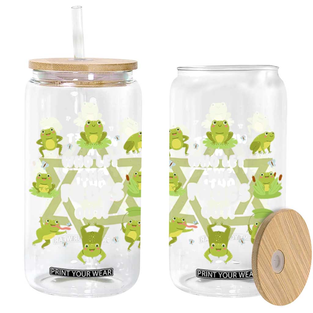 Funny Passover Glass Can Who Let the Frogs Out Jewish Seder Fami TS02 Black Print Your Wear