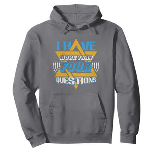 Funny Passover Hoodie Funny I Have More Than Four Questions Passover Kids TS02 Charcoal Print Your Wear