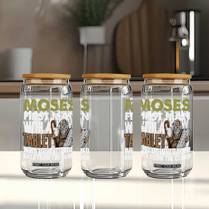 Funny Passover Jewish Tech Pun Glass Can Moses First Man with a Tablet Who Downloaded Data from the Cloud TS02 Print Your Wear