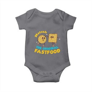 Funny Passover Matzah Baby Onesie The Original Fast Food Seder Jewish TS02 Charcoal Print Your Wear