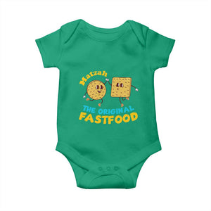 Funny Passover Matzah Baby Onesie The Original Fast Food Seder Jewish TS02 Irish Green Print Your Wear