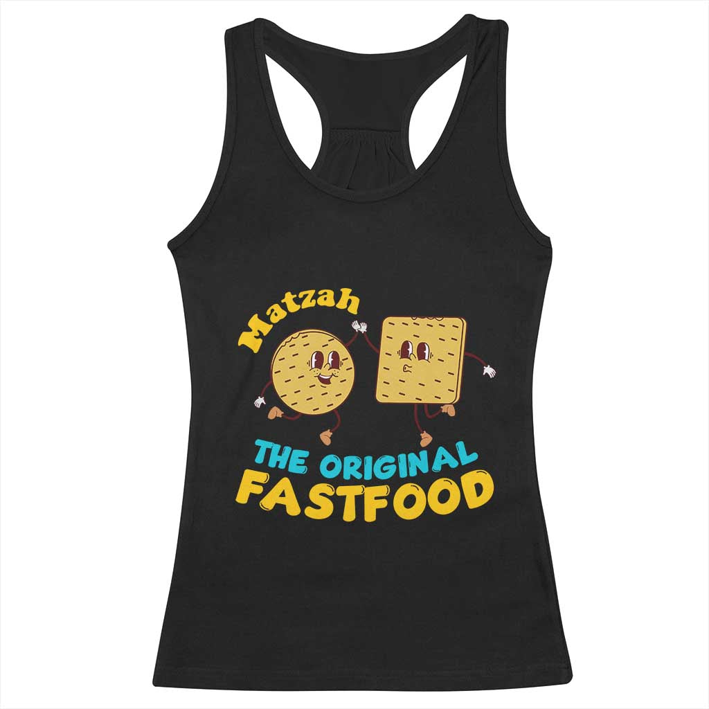 Funny Passover Matzah Racerback Tank Top The Original Fast Food Seder Jewish TS02 Black Print Your Wear