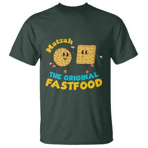 Funny Passover Matzah T Shirt The Original Fast Food Seder Jewish TS02 Dark Forest Green Print Your Wear