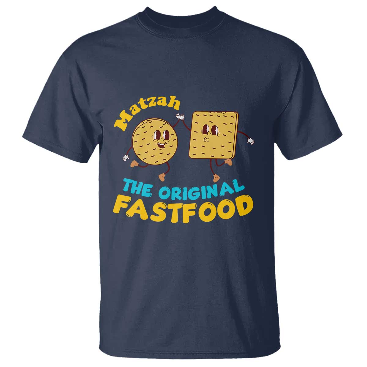 Funny Passover Matzah T Shirt The Original Fast Food Seder Jewish TS02 Navy Print Your Wear
