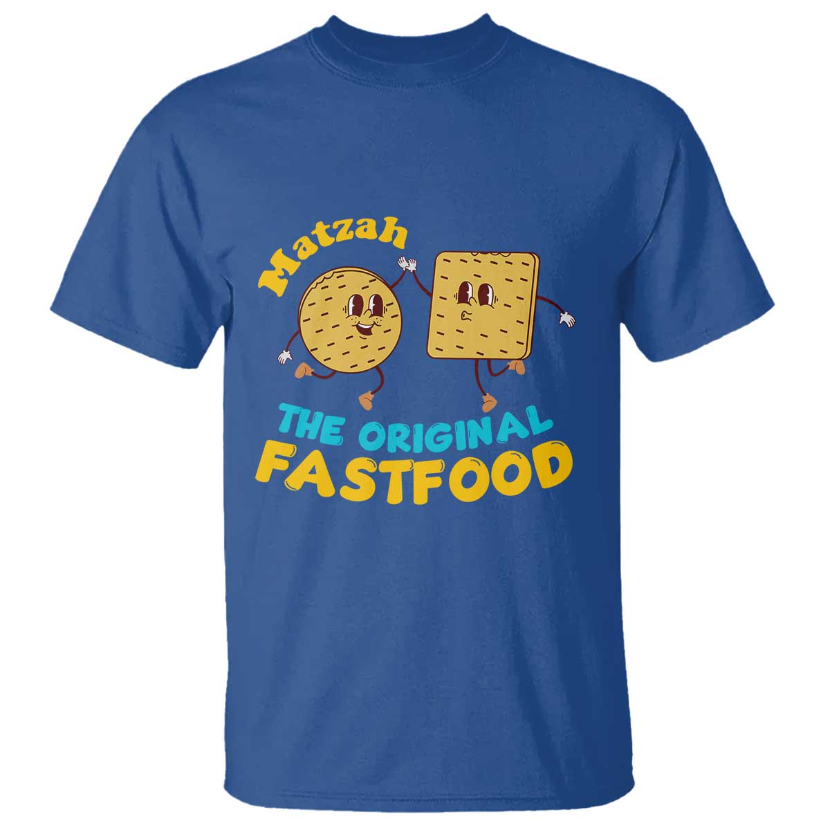 Funny Passover Matzah T Shirt The Original Fast Food Seder Jewish TS02 Royal Blue Print Your Wear