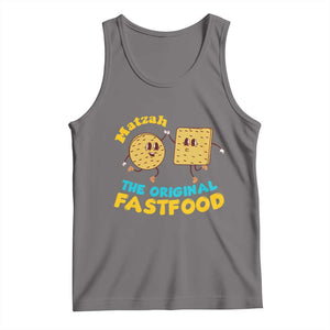 Funny Passover Matzah Tank Top The Original Fast Food Seder Jewish TS02 Deep Heather Print Your Wear