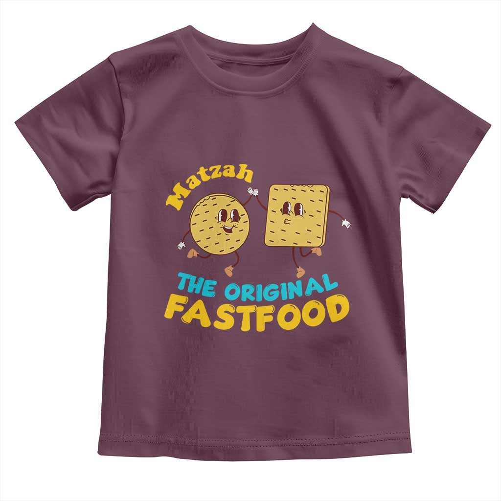 Funny Passover Matzah Toddler T Shirt The Original Fast Food Seder Jewish TS02 Maroon Print Your Wear