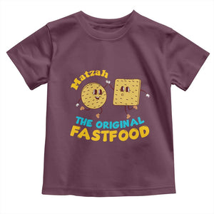 Funny Passover Matzah Toddler T Shirt The Original Fast Food Seder Jewish TS02 Maroon Print Your Wear