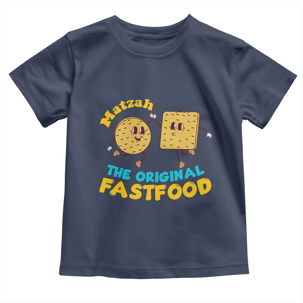 Funny Passover Matzah Toddler T Shirt The Original Fast Food Seder Jewish TS02 Navy Print Your Wear