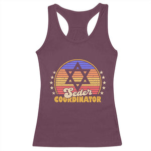Funny Passover Racerback Tank Top Seder Coordinator Jewish Passover Leader TS02 Maroon Print Your Wear