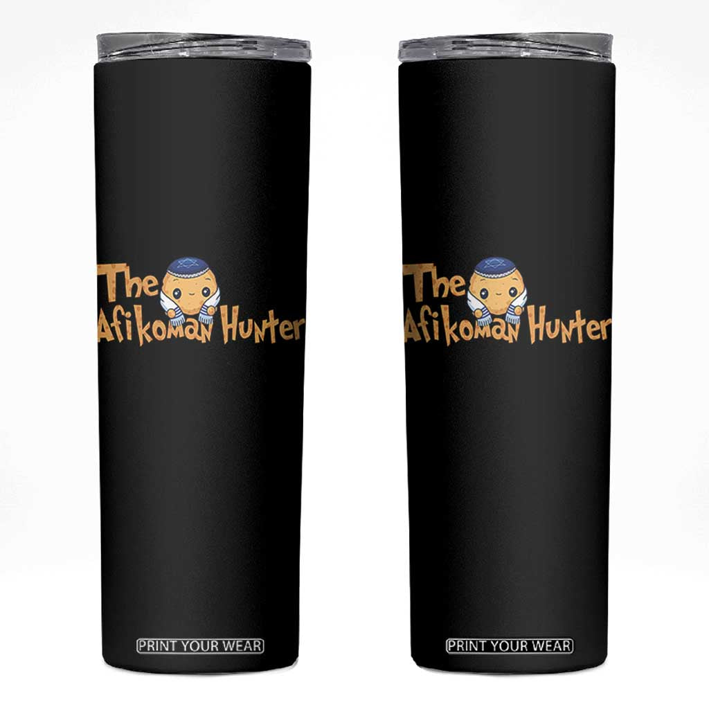 Funny Passover Skinny Tumbler Afikoman Hunter Jewish Family Seder Matzah TS02 Black Print Your Wear