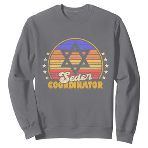 Funny Passover Sweatshirt Seder Coordinator Jewish Passover Leader TS02 Charcoal Print Your Wear