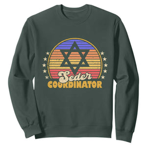 Funny Passover Sweatshirt Seder Coordinator Jewish Passover Leader TS02 Dark Forest Green Print Your Wear
